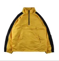 

China factory custom wholesale mens jacket blank strap sleeves pullover windbreaker zipper jackets