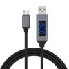 1 Meter Intelligent Real-time Monitoring Led Display Durable TPE USB Charging Data Cable