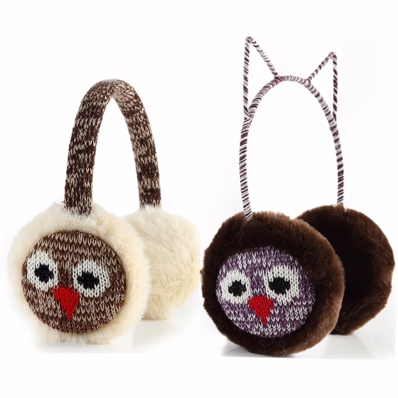Poftik Kids Winter Earmuffs for Girls Boys Cute Star Soft Plush Faux Fur Ear Warmers Adjustable