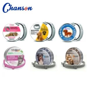 Image of other wholesale products for pet shop silicone rubber anti flea tick dogs and cats collar with tin box OEM logo order