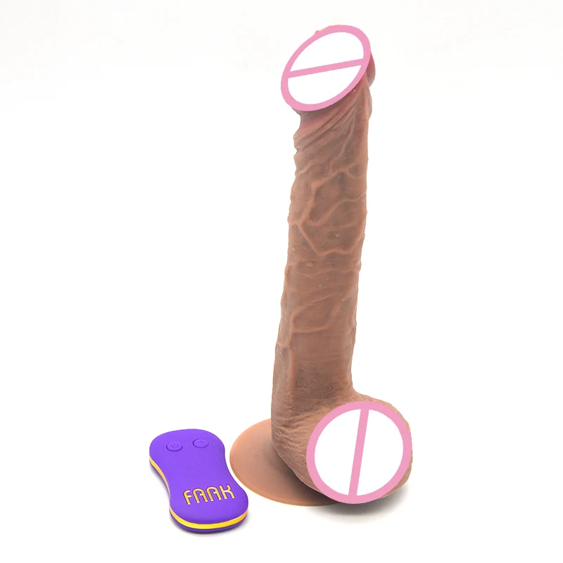 FAAK realistic electric dildo telescopic vibrator remote vibrator sex toy women adult  Sex toys women vibrator sex toy women