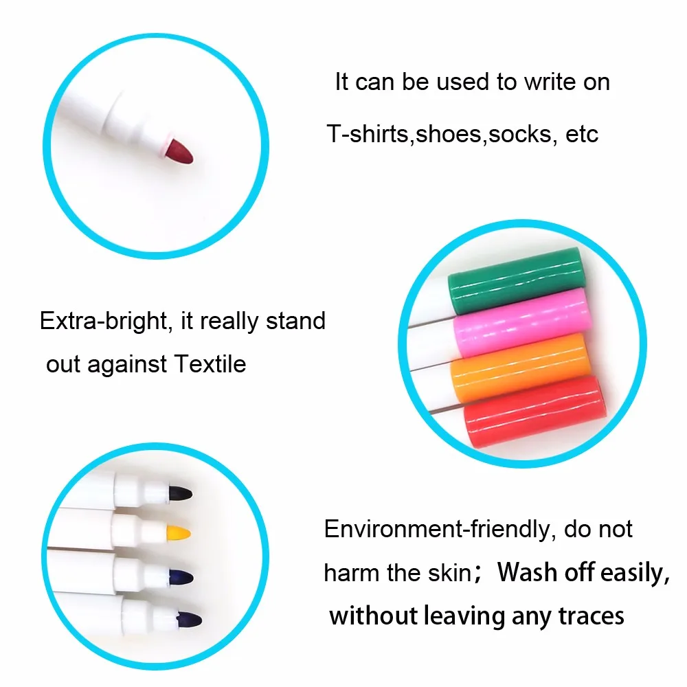 Wholesale Washable Color Marker Pens Use For Textile Fabrics And Office