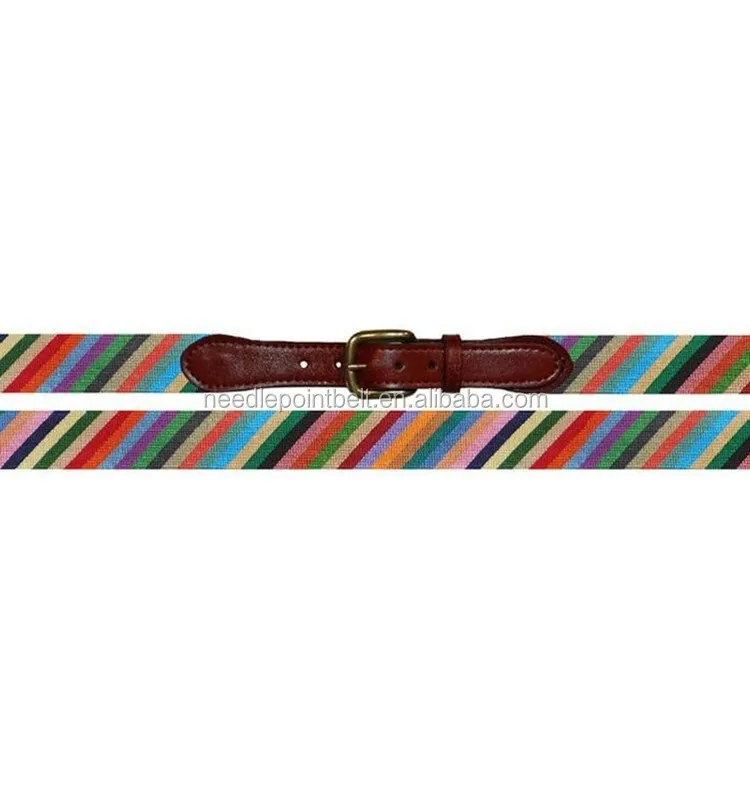 Parsons Stripe Needlepoint Belt in Multi-Color3.jpg