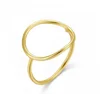 18k Gold Filled Ring Circle Gold Ring Outline Circle Curve Ring Minimalist jewelry