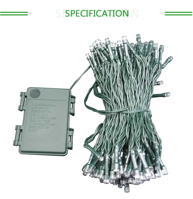 LED  string Christmas light CE/ROHS indoor&outdoor  50L  Multi-function battery waterproof light