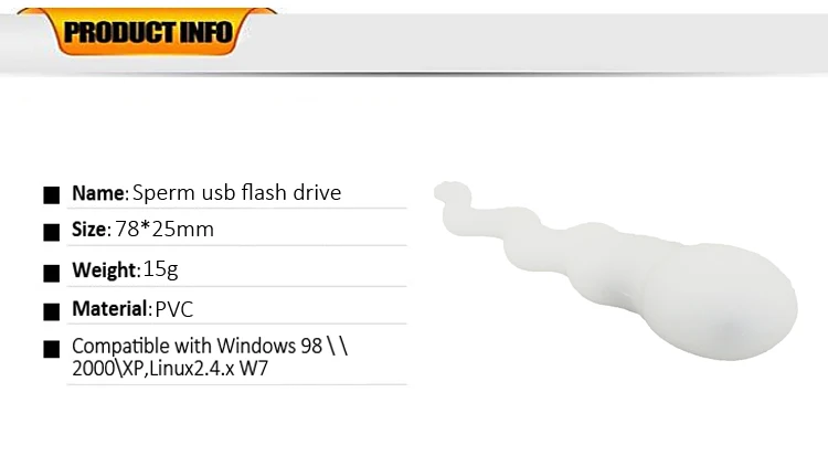 Fancy Sperm Shape USB Flash Drive A Good Gift Idea to Boyfriend - ANKUX.COM