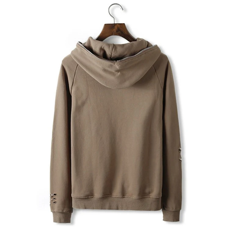 2018 Herren Leere Zerrissene Full Zip Distressed Sweatshirts 2018 Herren Leere Zerrissene Full Zip Distressed Sweatshirts