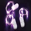 JC Lighting Decorative CR2032 Battery Powered LED Fairy Lights Button Copper Wire Mini Button Lamp String