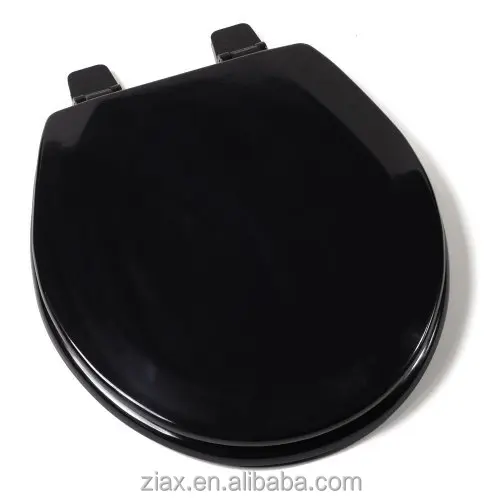 black plastic toilet seat