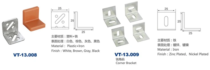 Small furniture frame corner bracket