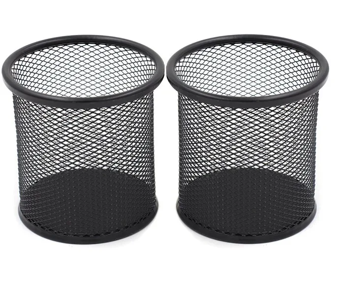 Promo custom hot sale metal mesh pen holder for wholesale