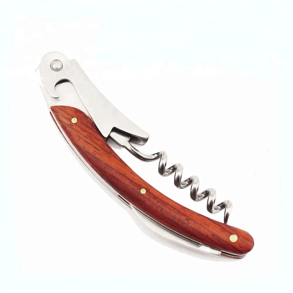 

Laguiole Chateau Waiter's Wine Corkscrew With Layerwood Handle Wine Opener, Red