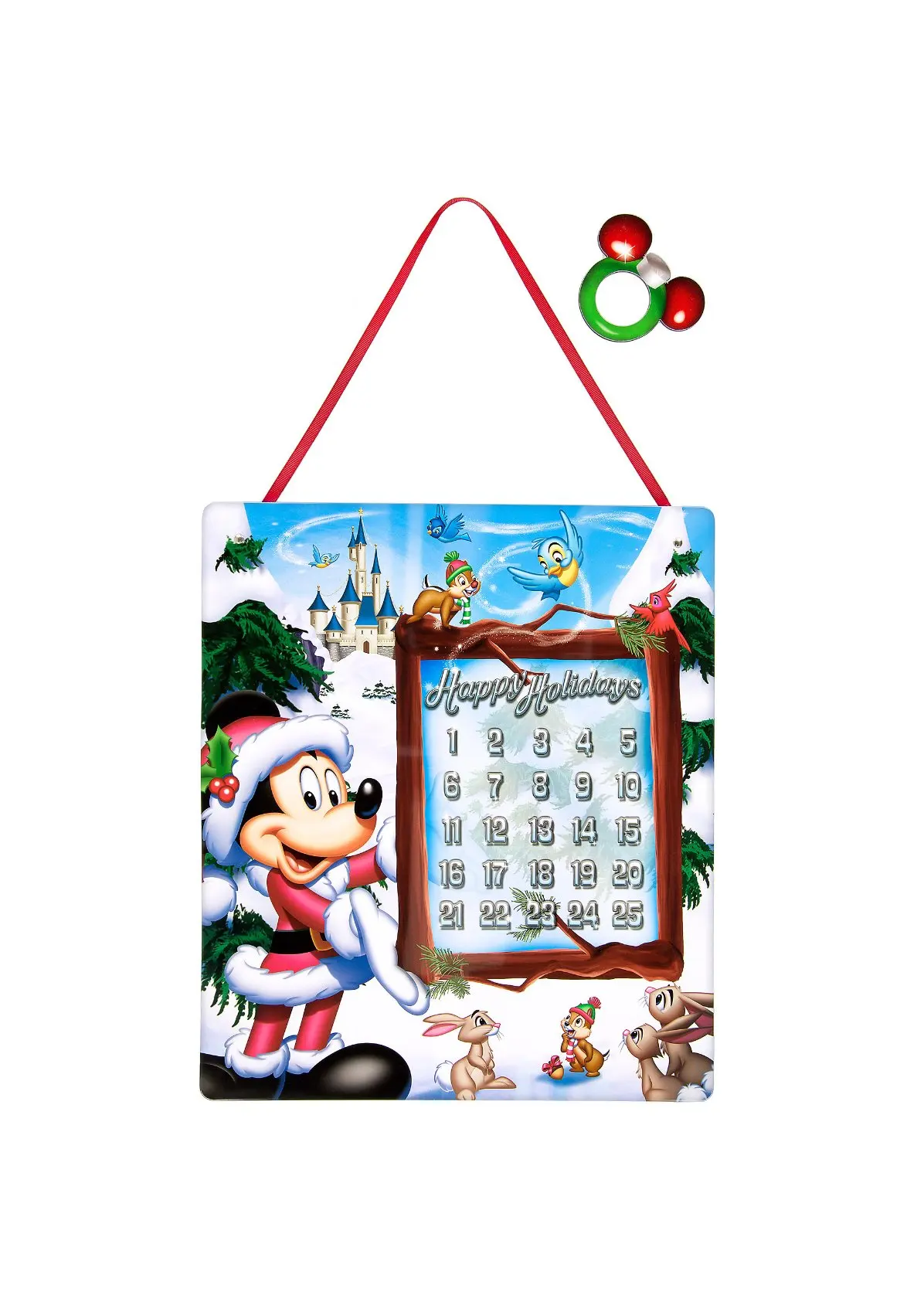 disney parks mickey and minnie mouse holiday park ornament - magic kingdom