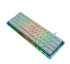RGB LED backlight, acrylic transparent base, 61 key mechanical keyboard anti-ghost-blue switch, portable design, PC and notebook