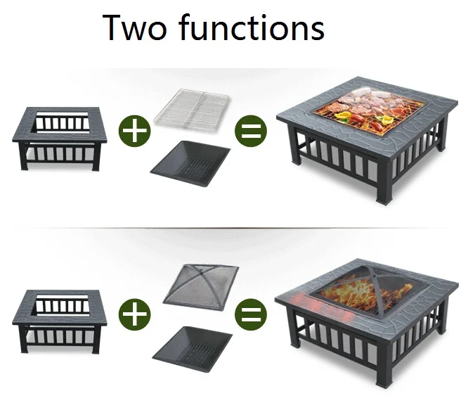 
Outdoor Steel Fire Pit BBQ patio heaters uk Garden Warmer Table Stove 