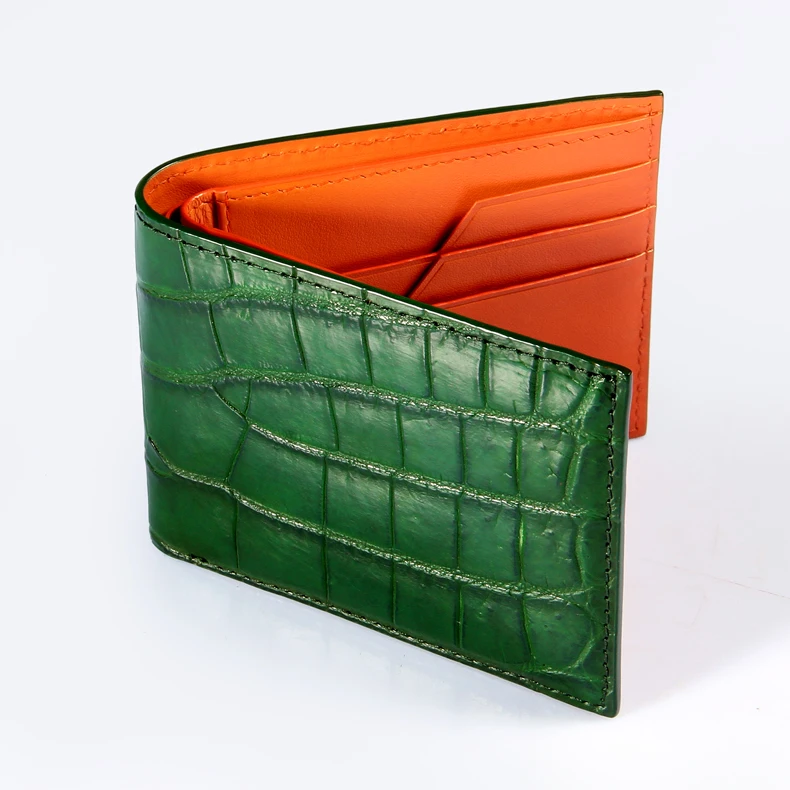 Hommes créateur noir/rouge crocodile real leather wallet credit card holder purse 