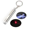 Stainless Steel Dual Function 2 in 1 LED Red Laser Flashlight LED Keychain Lights