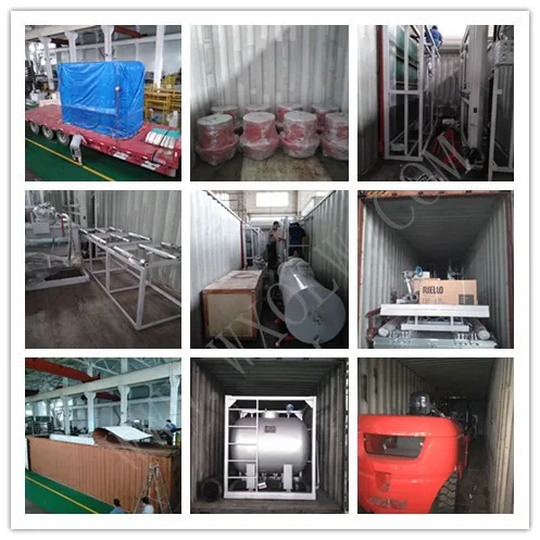 Hot press machine shipping