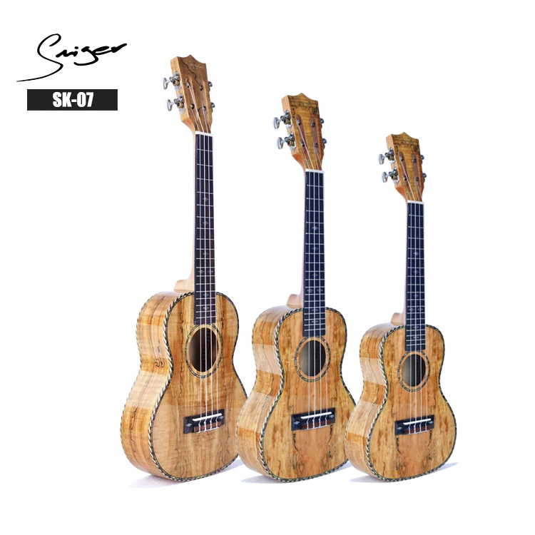 

classical special head stock ukulele, Spalted Maple ukulele (UK-SK-07)