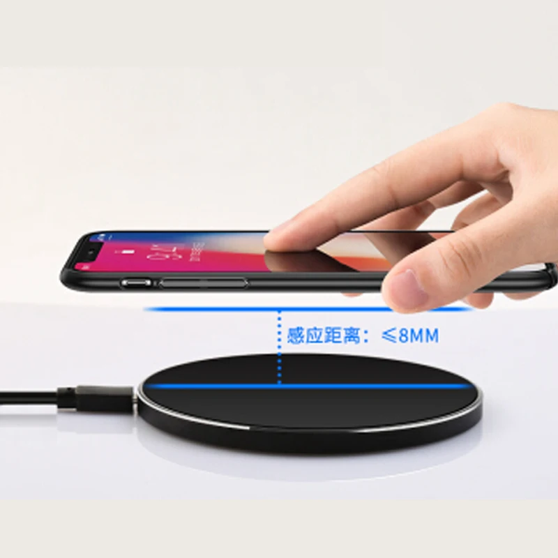 

mobilephone accessories 2019 15w fast charging QI ultra-thin wireless charger pad