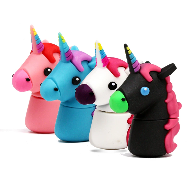 Cartoon Anime Smile Face Emoji Unicorn Custom Rubber Pvc Usb 2.0 3.0 Flash Drive - ANKUX.COM