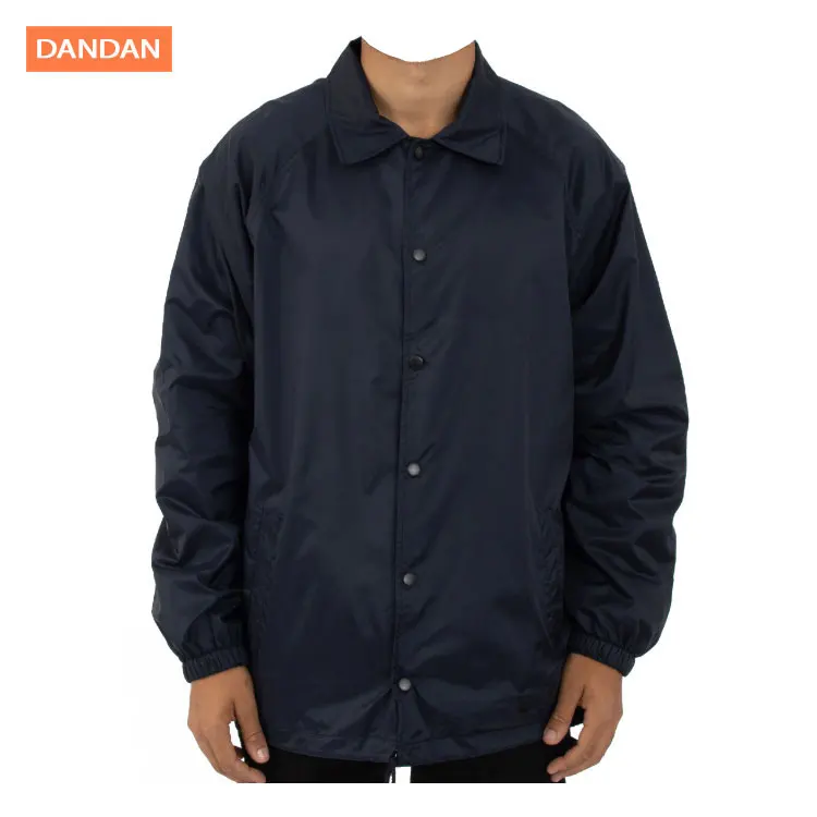 

Men's snap buttons casual nylon coaches jacket, Multi