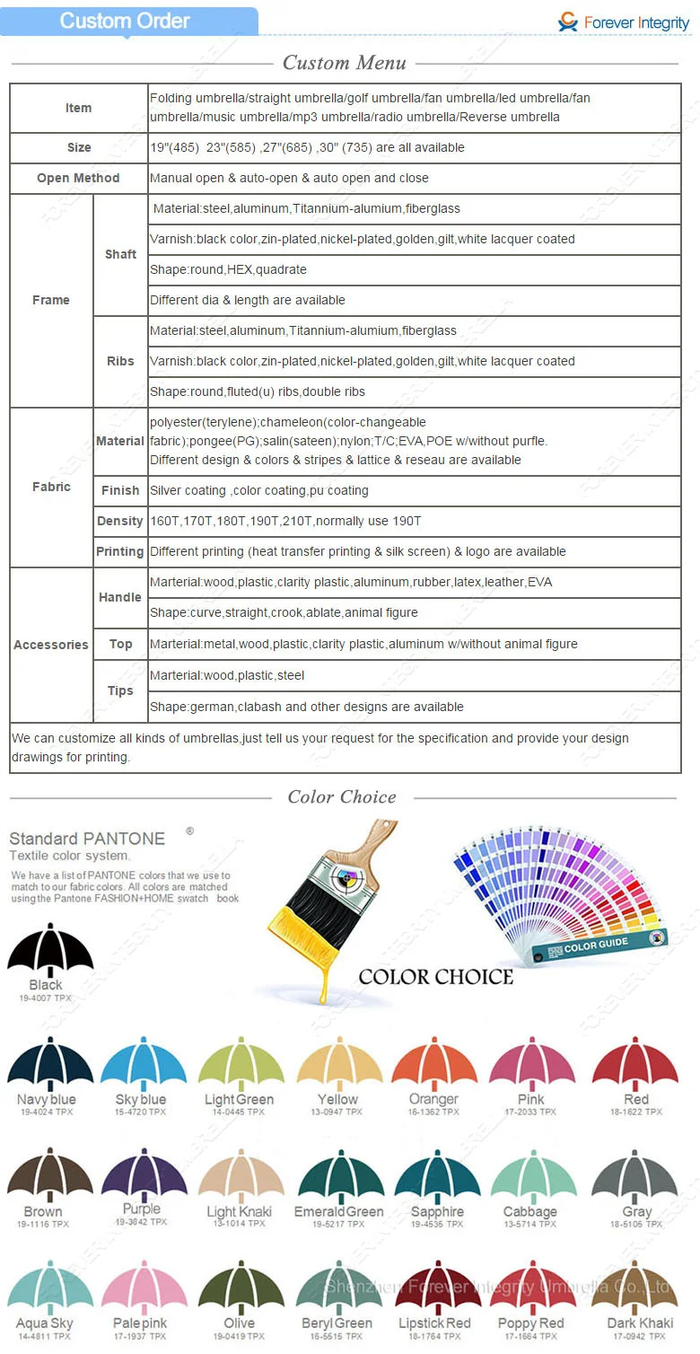 Manufacturer cheap design print custom umbrella