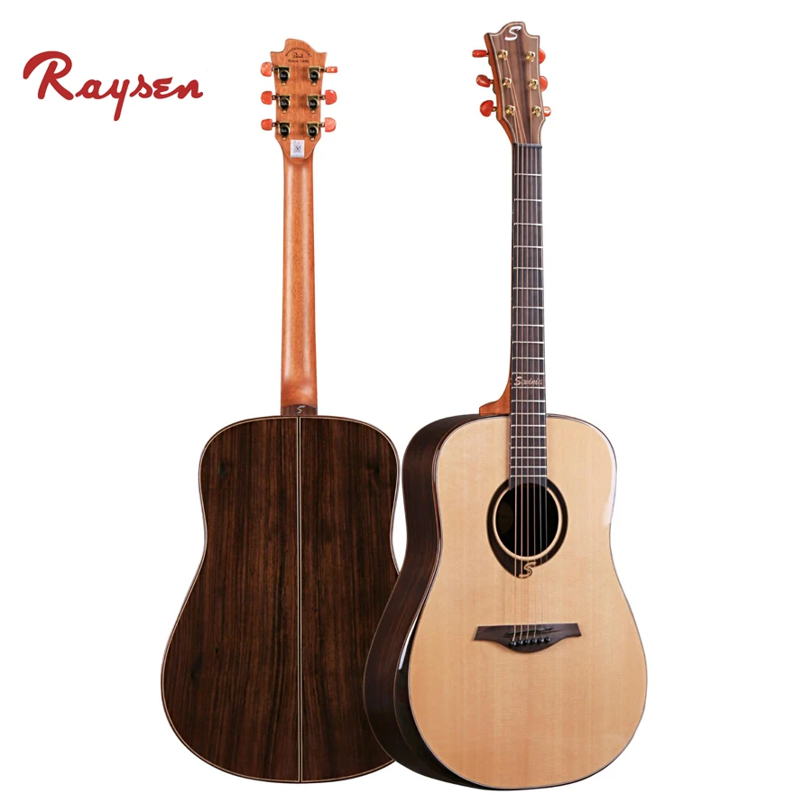 

Free shipping retail All Solid handmade guitar best acoustic guitar to learn on, Natural