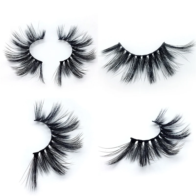 

25mm Wholesale Real Mink Lashes Fur Black Band 3D Mink Lashes, Natural black