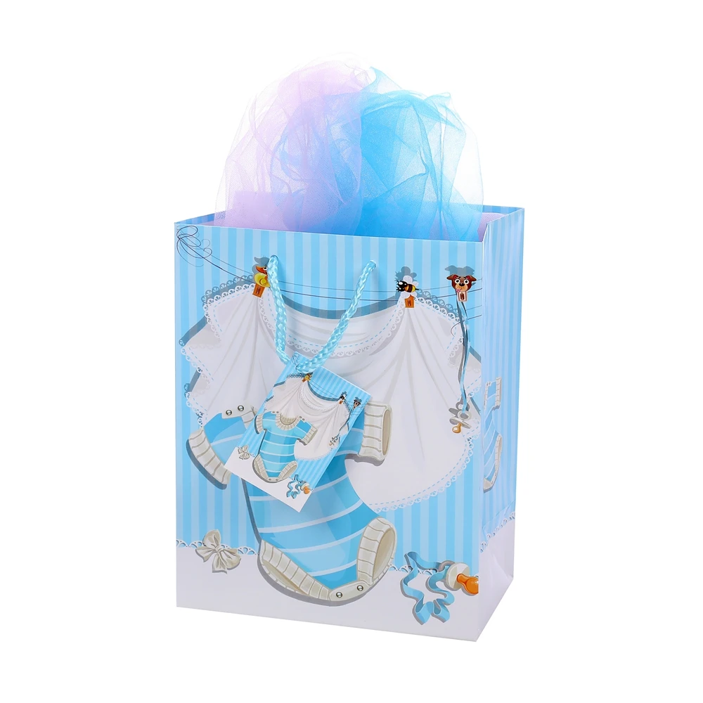 Handmade Promotional Low Cost Baby Gift Shopping Paper Bag