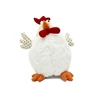 8 Inch Easter Decor Chicken Toy Rooster Stuffed Animal White Soft Plush Fabric Hen For Home Decoration