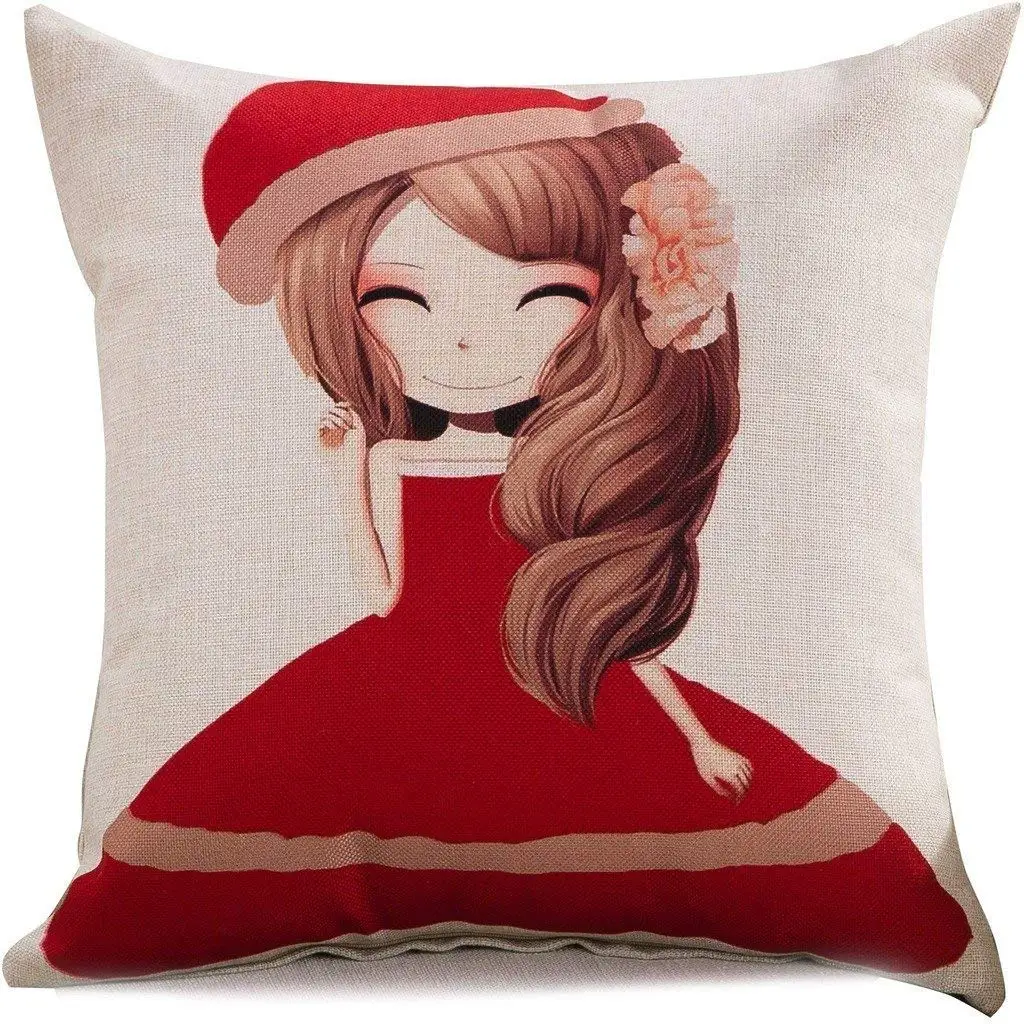 45 X 45 Cm Esunshine Thick Cotton Blend Linen Square Throw Pillow