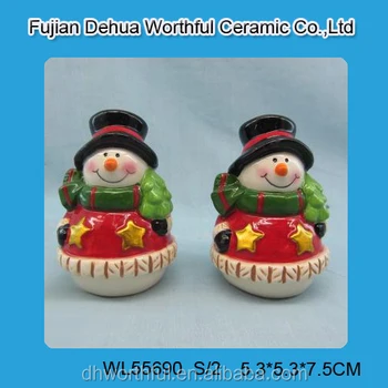  Wholesale  Ceramic  Christmas  Ornament Ceramic  Snowman 