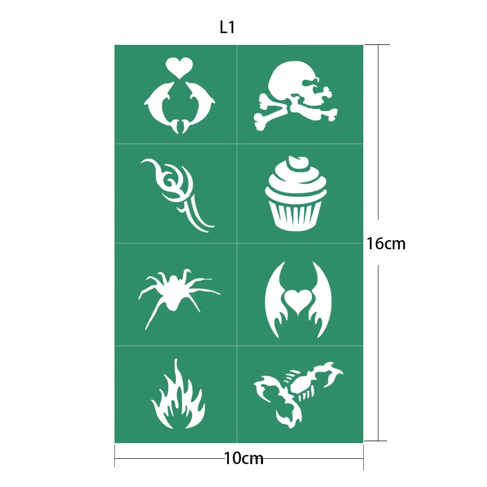 

Colorful Glitter Tattoo Stencils for Body Painting Tattoo