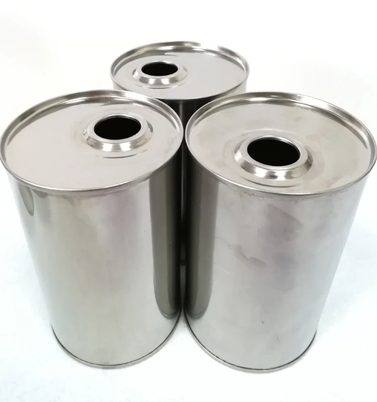 Stainless steel cans. Steel can. Tin can Stilts.