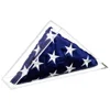 Clear Acrylic Flag Memorabilia Display Case Lucite Flag Display Triangle Box
