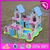 2015 new child wooden doll house for girls,popular baby wooden doll house,high quality kids wooden doll house for boys W06A001-F