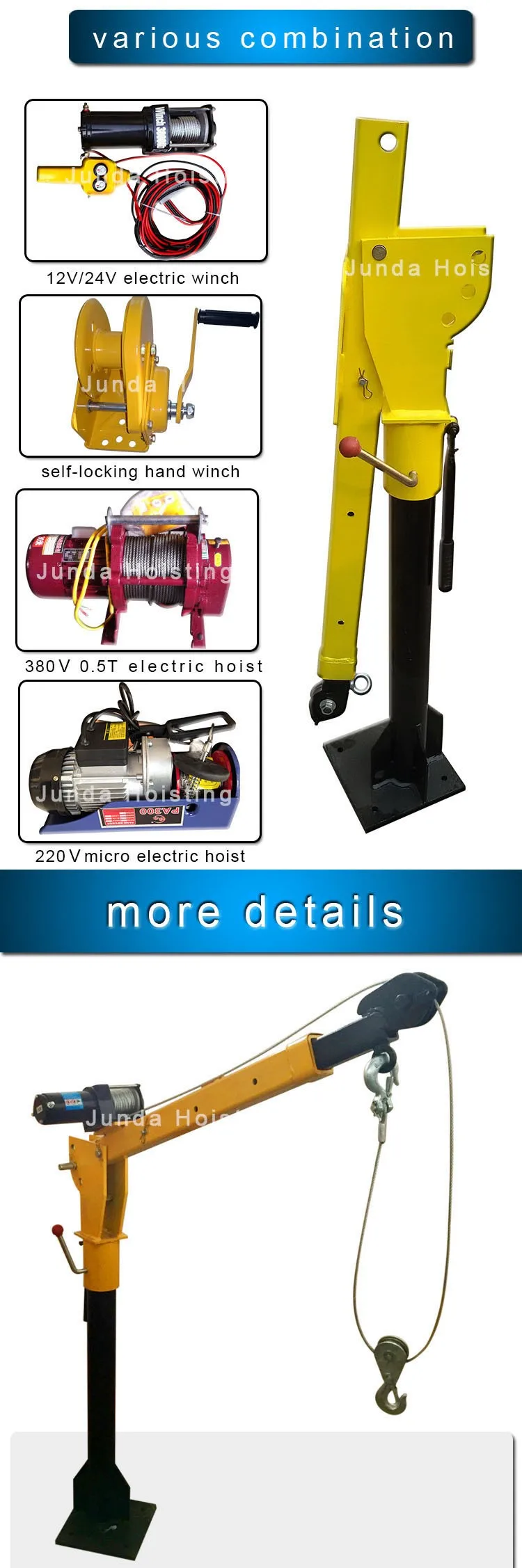 800kg electric folding boom pickup truck crane price