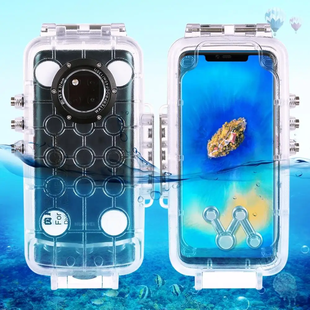 

Puluz Suitable for Mate 20 Pro mobile phone diving shell Huawei Series 40 meters black diving shell waterproof shell