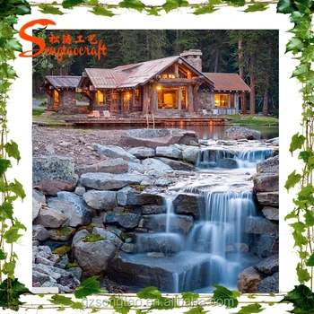 Chinese Fibergl Outdoor Fountains And Gl Waterfalls With Pumps Artificial Decorative Small Garden Water Large
