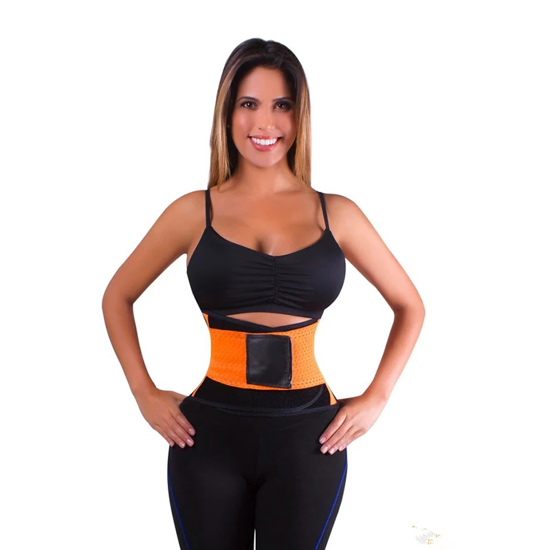 

Free Sample Unisex fitness power Belt Waist Trainer Corset Body Shaper Waist Slimming Belt, Pink;black;orange;blue