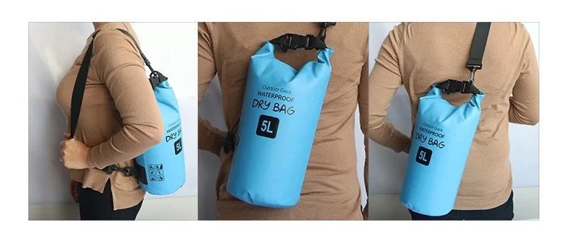 Coating high quality Top roll waterproof dry bag 2L 3L 5L