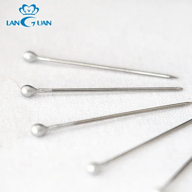 

silver head shirt pins for shirt collar packing fixed