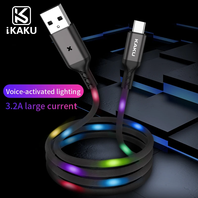 

KAKU led flashing light tpe charging usb cable for android ,new iphone pro 11 ipad