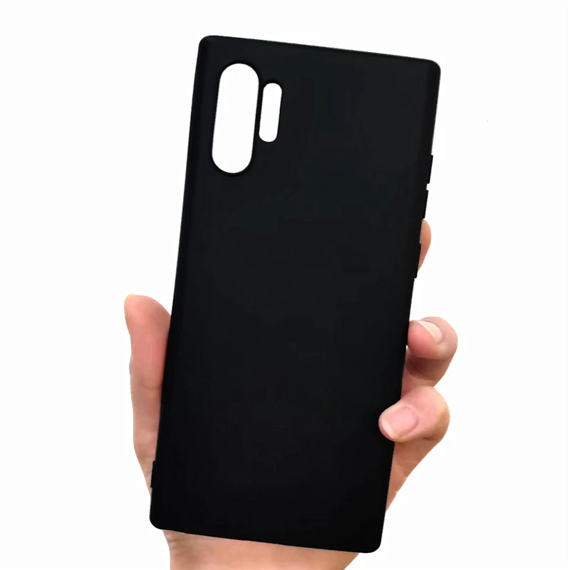 Ultra Thin Black Scrub Matte Soft Silicone TPU Case for Samsung Galaxy Note 10 Pro