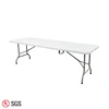 8ft Rectangle Plastic Folding Table Garden Plastic Folding Table wholesale Preferential Prices