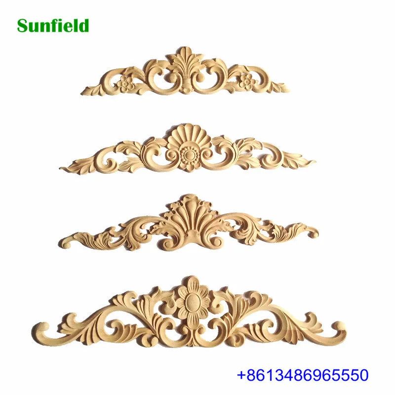 
Exquisite CNC wood carving decoration appliques and onlays for sale 