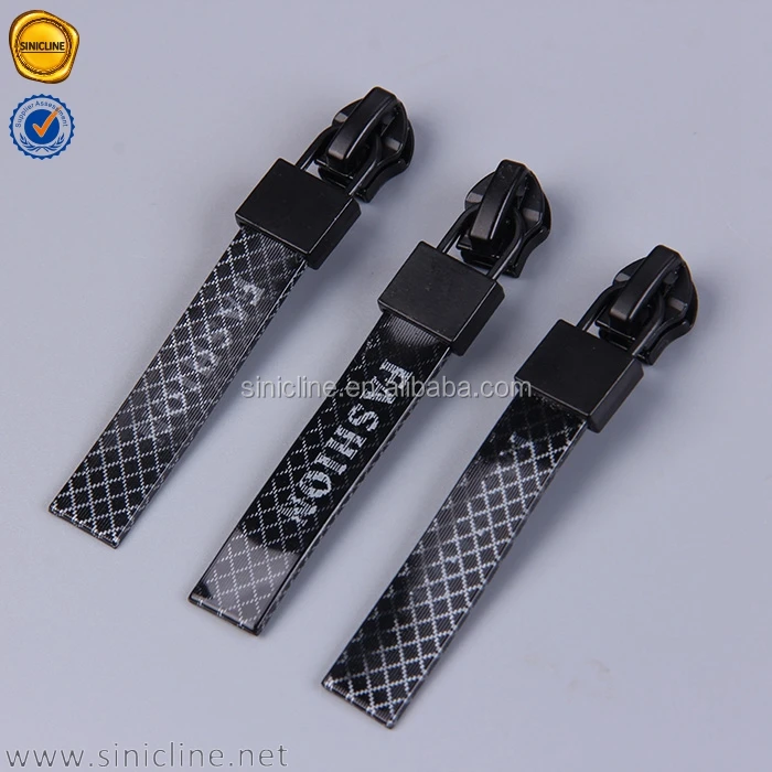 Sinicline Matt Black Coated Plastic Zipper Slider And Metal Zipper