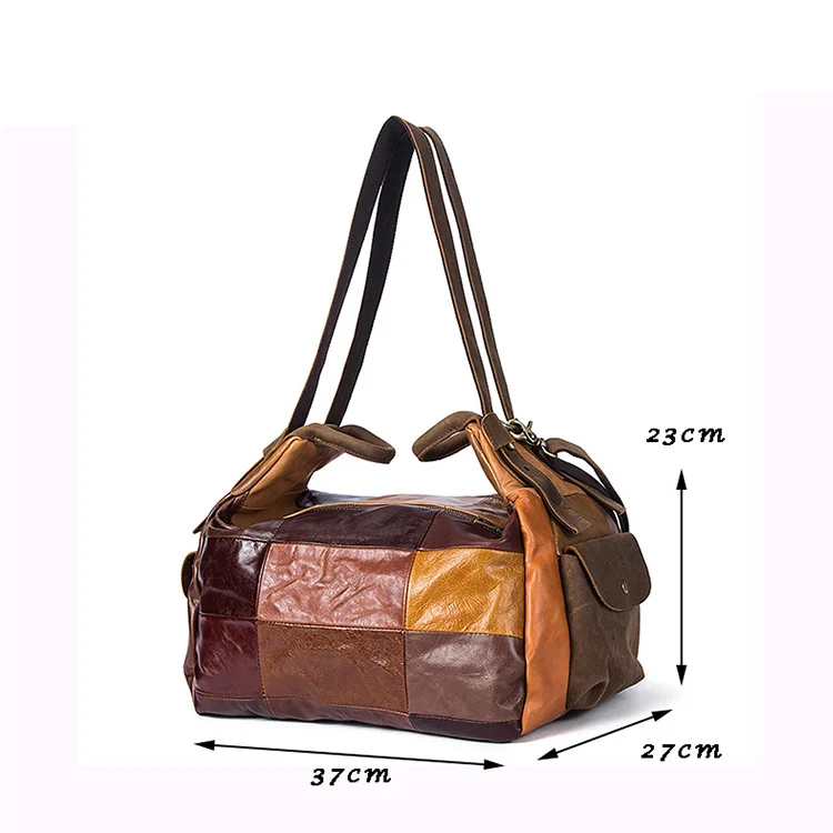 

Accept ODM OEM Custom Luggage Cowhide Men Duffle Bag Casual Travel Bags Dropshipping 2838, As shown or can be customized