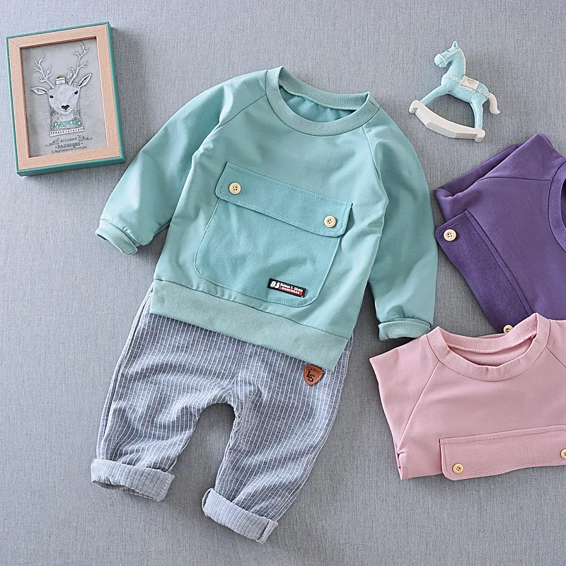 

baby boys clothing sets 2018 autumn spring kids boys cotton sport suit clothes children casual tracksuit clothing, N/a